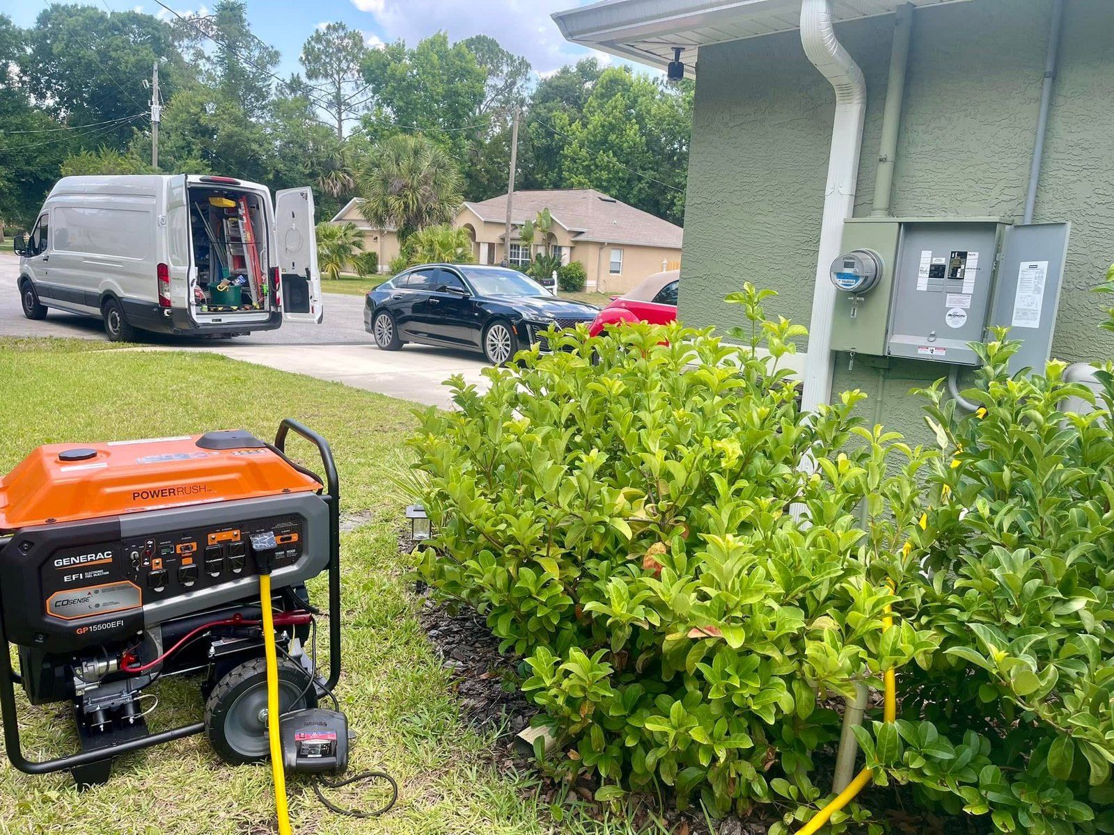 50 amp generator hookup with interlock kit and inlet box — Palm Coast R Section