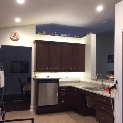 Wheelchair-accessible kitchen remodel with under-cabinet lighting, Palm Coast S Section