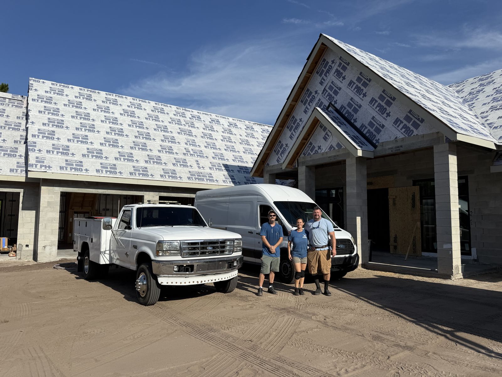 The Blondin Electric Inc crew on a job site