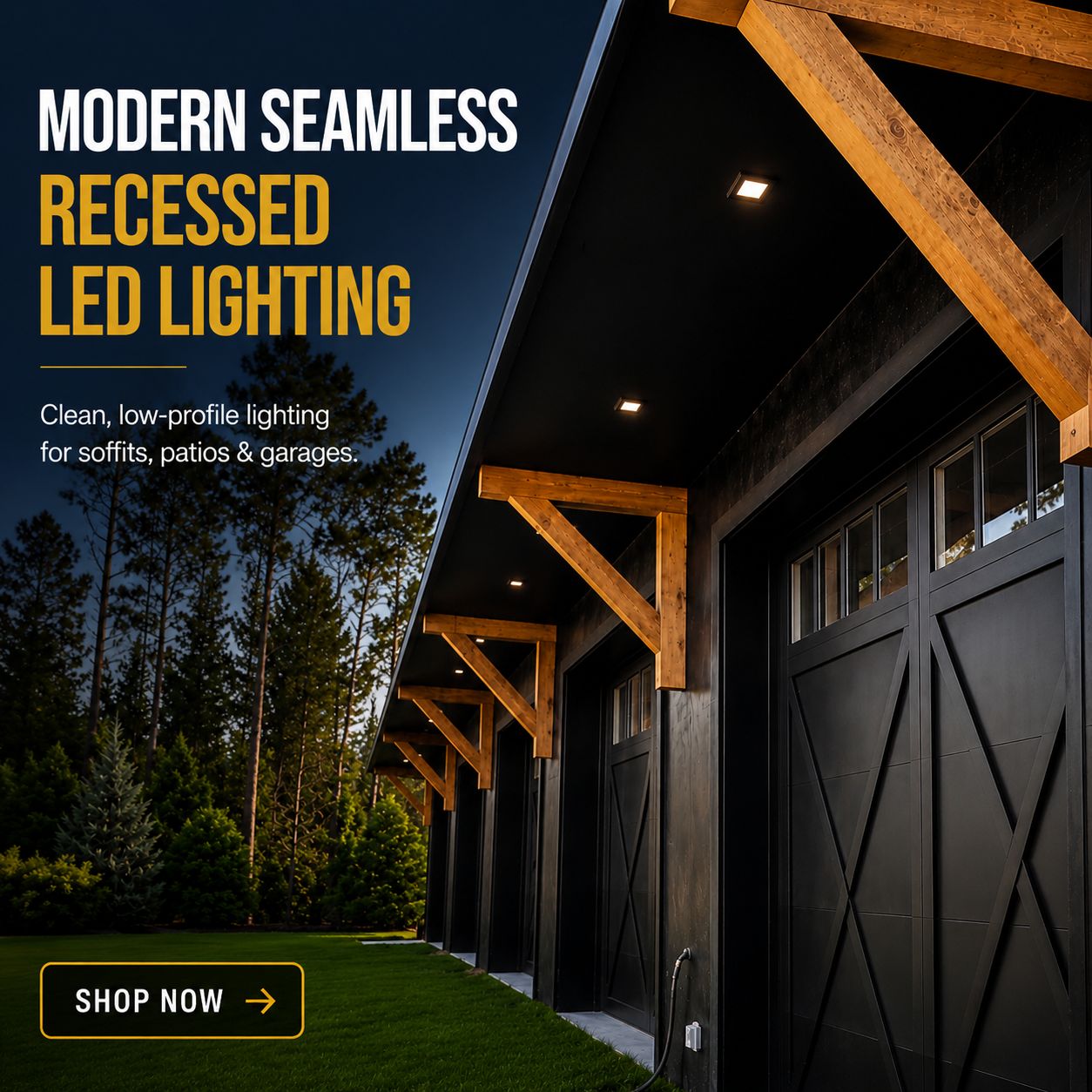 Recessed LED wafer lighting installed by Blondin Electric Inc